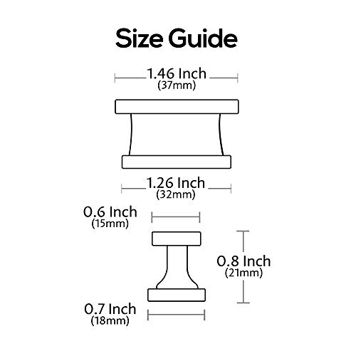 Alzassbg AL6061SN Brushed Satin Nickel, 1.46 Inch(37mm) Cabinet Hardware Rectangle Knobs for Cupboard and Drawer 10 Pack