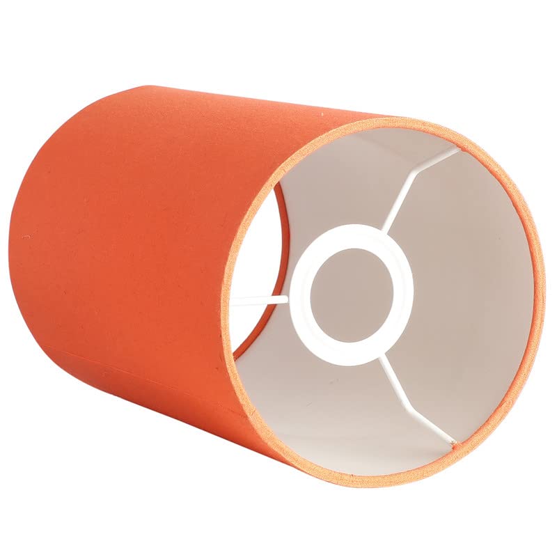 Image of Orange Color, Classic Pendant Cylinder Lamp Shade, Decorative Light Lamp, Hanging Spotlight with Fixture, 40Watts, Black Canopy -: Pack of 1 (6 * 10 Inches)