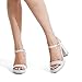 DREAM PAIRS Heels for Women Block Chunky Platform High Heels Open Toe Fashion Wedding Party Evening Prom Dance Ankle Strap Dress Pump Sandals Shoes,Size 11,Silver-Glitter