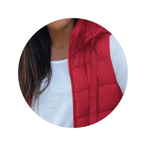 Womens Hooded Puffer Vest Lightweight Sleeveless Quilted Jackets Winter Warm Packable Vests Padded Coat Outwear3