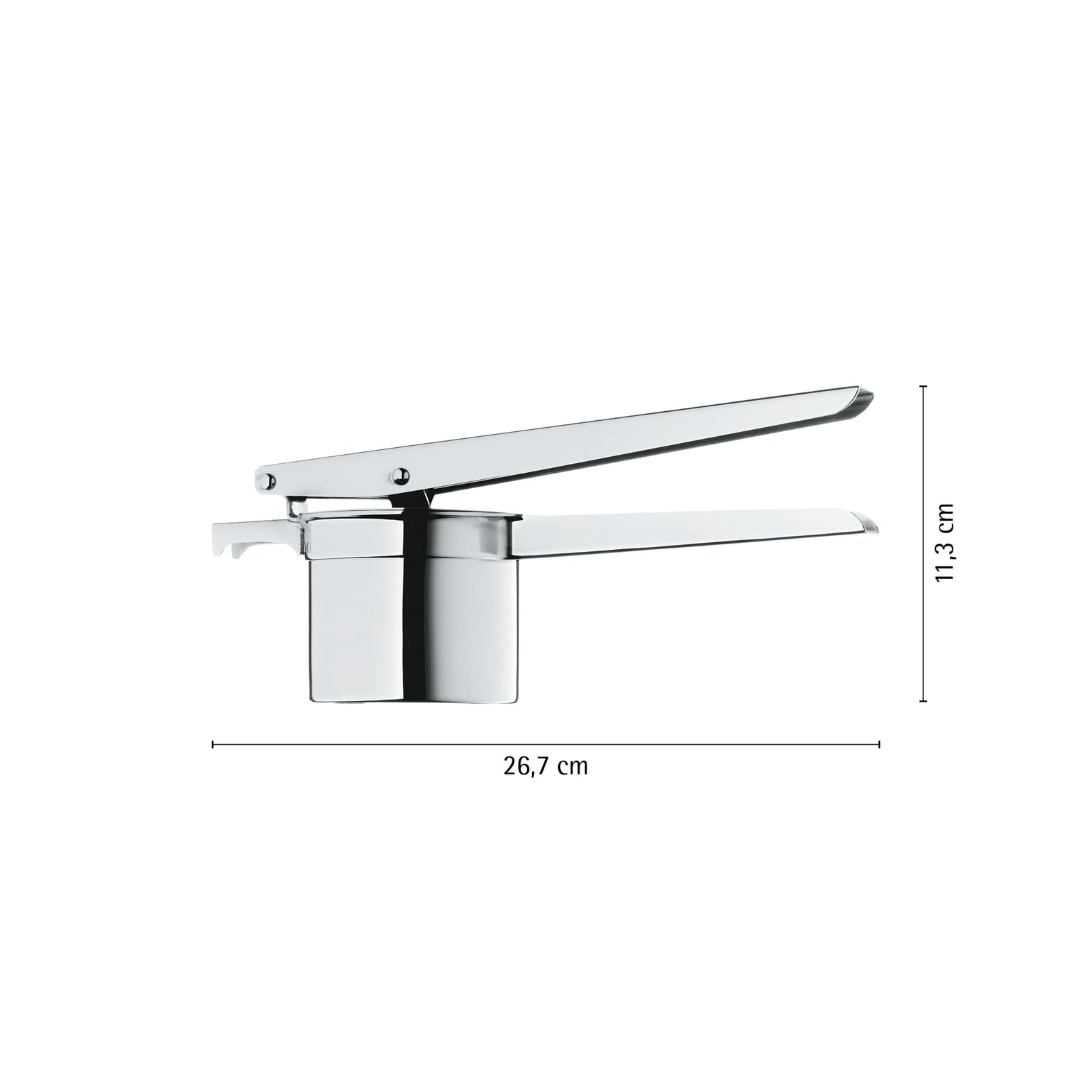 WMF Gourmet Multipresse 26,5 cm, Kartoffelpresse Edelstahl, Cromargan Edelstahl Rostfrei 18/10 poliert, für Kartoffelpürret, Spaghettieis, spülmaschinenfest, pflegeleicht, geschmacksneutral
