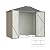 Devoko 6 x 4 FT Storage Sheds with Floor Frame, Waterproof Garden Tool Shed with Lockable Door, Outdoor Metal Utility Shed for Backyard Patio Lawn, Brown