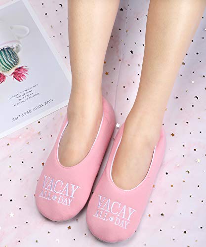 Image of Panda Bros Women's Ballerina House Slippers,Anti-Skid Comfy Warm Ballet Style Slippers