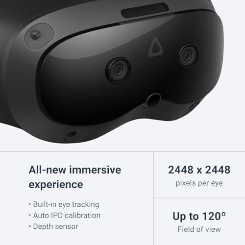 HTC Vive Focus Vision — Mixed Reality and PC VR Eye Tracking Headset + Controllers – Image 6