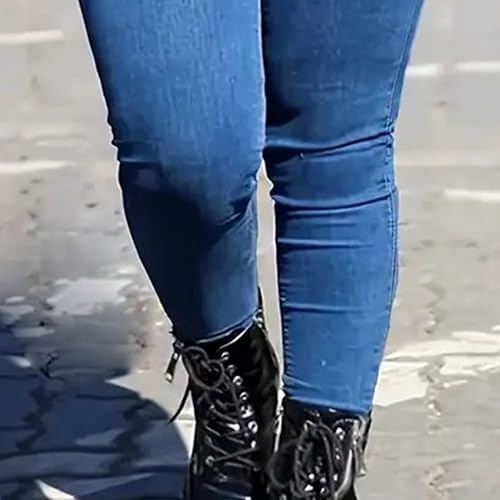 Womens Plus Size Stretchy Jeans High Rise Butt Lifting Skinny Jeggings with Pockets Pants4