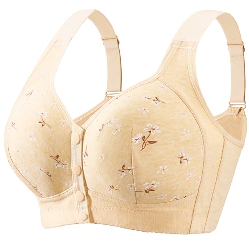 Wireless Bras for Women No Underwire Front Closure Push Up Bra Plus Size Comfortable Sleep Older Womens Bras