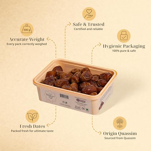 Image of ae asra Sukkari Premium Dates | Naturally Sweet & Nutritious Dry Fruits | Soft Snacking & Cooking | Rich in Fiber, Iron & Antioxidants | Healthy & Tasty Energy Booster | 500g