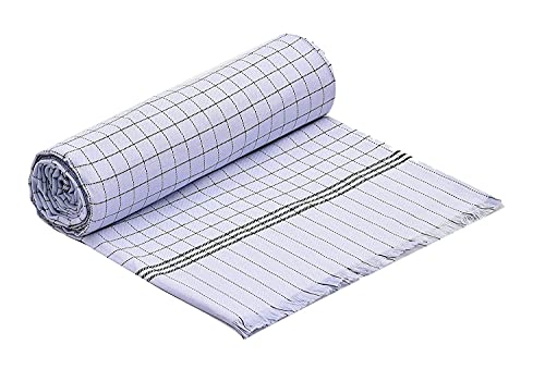 Image of 100% Cotton Soft Beautiful Coloured Chek Single Bed Size Skin Friendly Summer Blanket /Khes /Dohar /Top Sheet Set /Chadar (Blue Coloured)