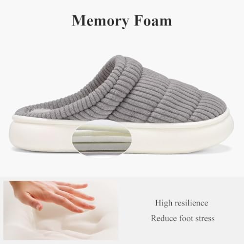 NineCiFun Womens House Shoes Warm Memory Foam Slippers for Women Indoor Soft Fleece Lined Womens Slippers3