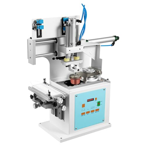 HZOPUTLH Pad Printer, Semi-Automatic Pneumatics Cup Printer with Adjustable Workbench and Oil Cup, 2200pcs/H 4x10inch Monochrome Pneumatic Pad Printing Machine for Cosmetics Textiles Insoles Toys