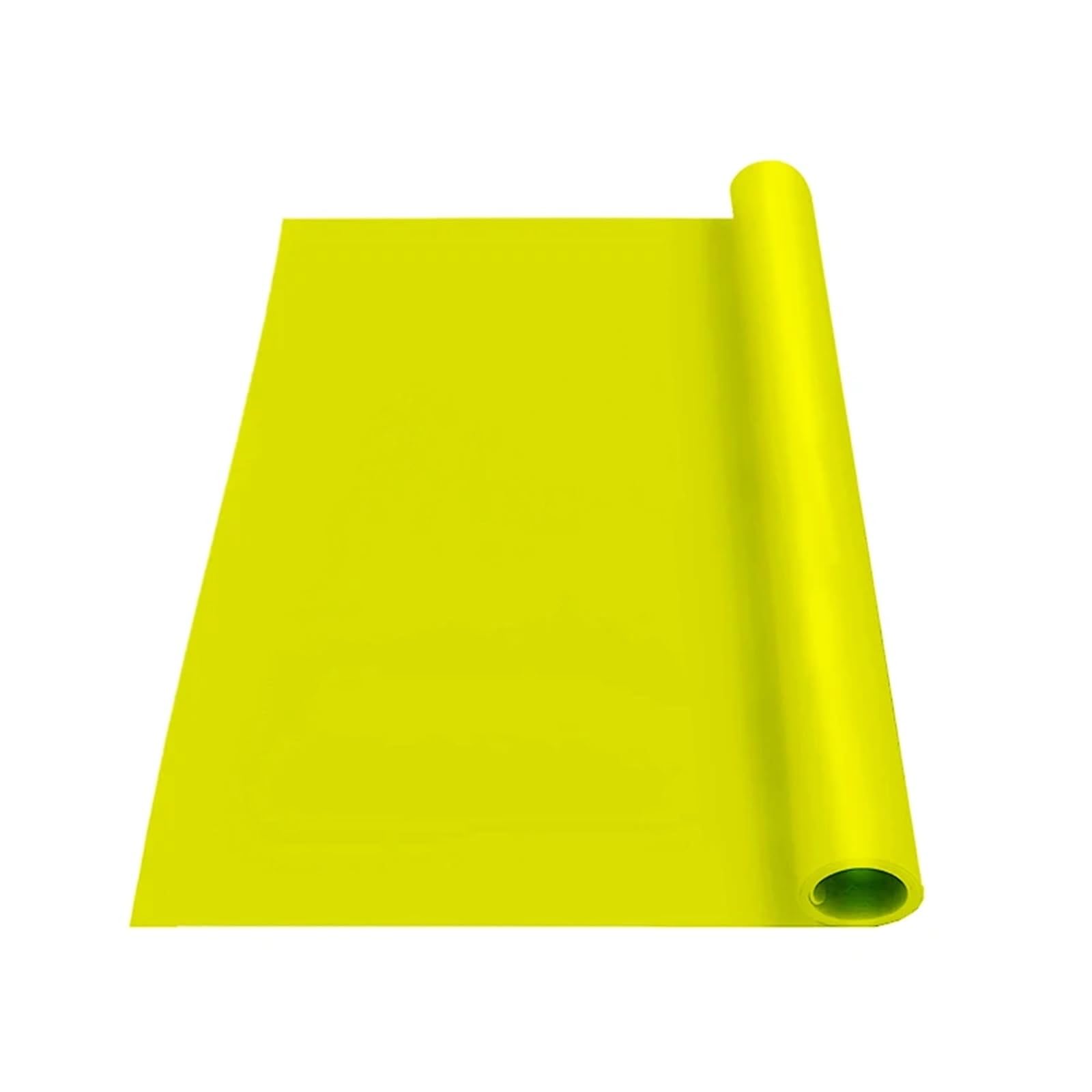 Manteles individuales de silicona extra grandes resistentes al calor, impermeables, antideslizantes, de vinilo, para cocina, color amarillo, 50 x 50 cm