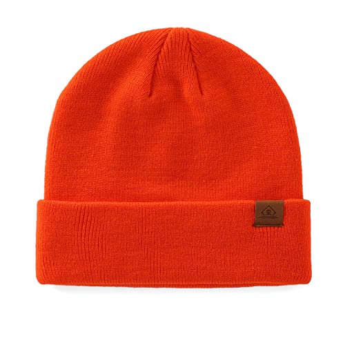 Image of Home Prefer Mens Winter Hats Acrylic Knit Cuff Beanie Cap Warm Womens Beanie Hat