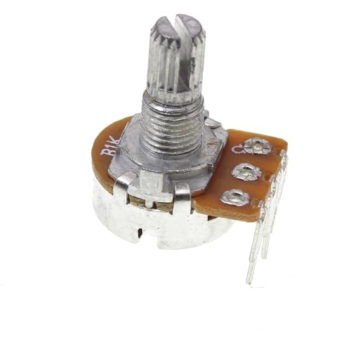 (Pacote de 10) WH148 Potenciômetro vertical de 3 pinos de curvatura externa de volta única B1K 1K Oh