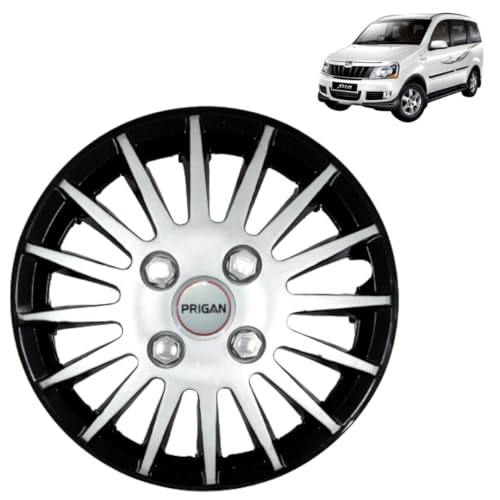 Image of PRIGAN Xylo Black Silver Wheel Cover 15 inch for Xylo (Set of 4 Pcs) (Press Fitting) Model- Camry DC 15