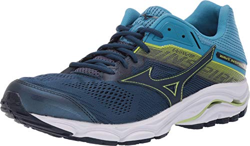 Mizuno Men's Wave Inspire 15 Running Shoe Blue Wing Teal-Dress Blue, D US