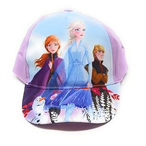 Casquette Enfant Anti UV Fille La Reine des neiges Frozen Violet, Rouge et Bleu de 3 à 9ans