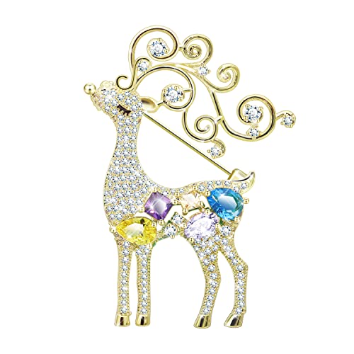 Broche pin zircon cubique et pendentif plaqué or blanc pour foulards
