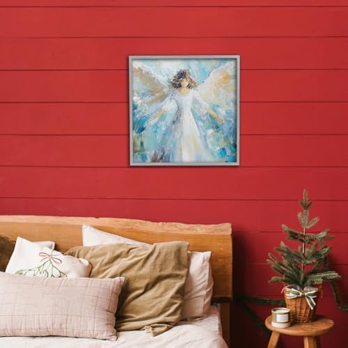 Décoration giclée encadrée ange volant tableau mural carré 43 cm - 3