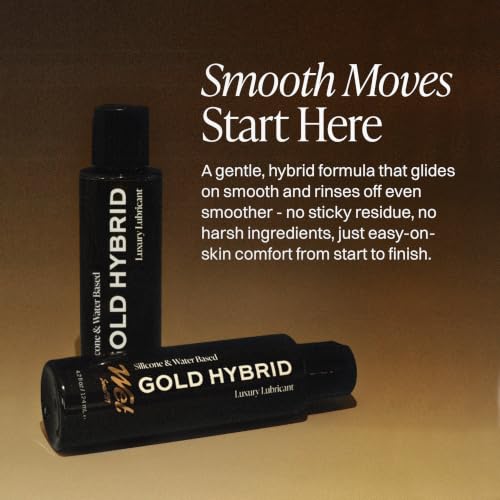 Image of Wet Gold Hybrid Silicone and Water-Based Lubricant | Long-Lasting Performance, Premium Formula | Made Without Glycerin and Parabens | Lube for Men, Women & Couples, 1 Fl Oz (Pack of 3)