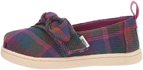 TOMS Girls Alpargata Loafer Flat, Dark Fuchsia Plaid, 4 Toddler | Image 7