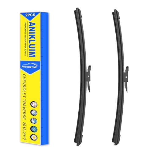 ANIKLUIM® Wiper Blades: 2-Pack Windshield Wipers for Chevrolet Traverse 2012-2017