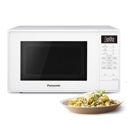 Panasonic NN-E27JWMBBQ 20L Compact Microwave, 800W, Touch Control, 5 Power Levels, 9 Auto...