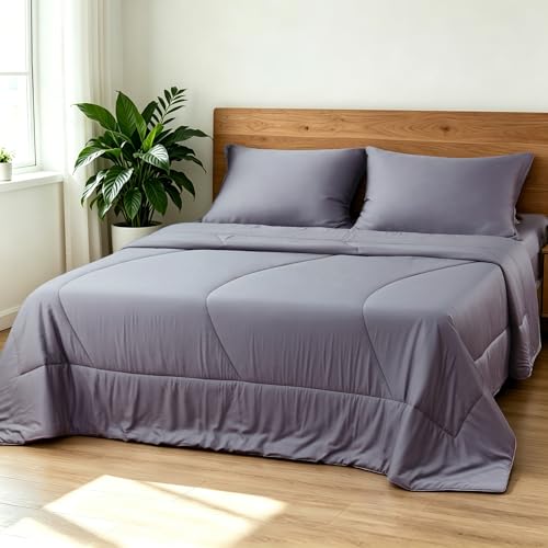 Bamboo Viscose Summer Comforter/Blanket King Size- Ultra Soft & Breathable Comfort - Perfect Medium Weight for Snuggling Without Overheating - Stay Cool & Cozy All Night