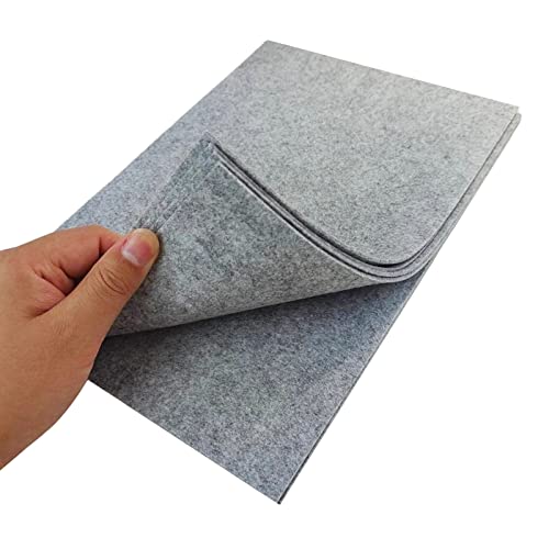 Image of Jtnohx Stiff Felt, 2mm Thick Felt Sheets for Crafts, 8 inchx12 inch Hard Felt Fabric Squares 8Pcs for DIY Projects (Grey Color)