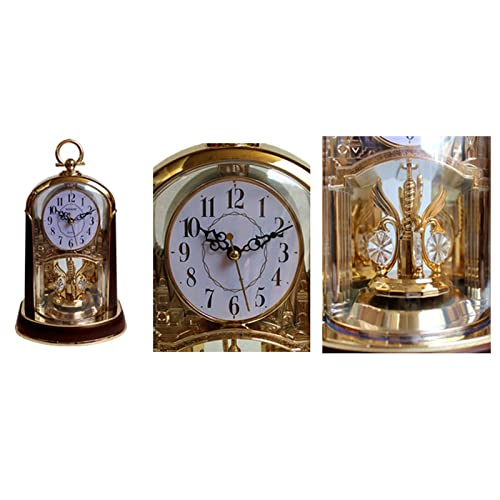 Reloj de mesa retro reloj de escritorio gran tamaño salón péndulo 6