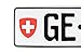 Switzerland European License Plate - Random Characters