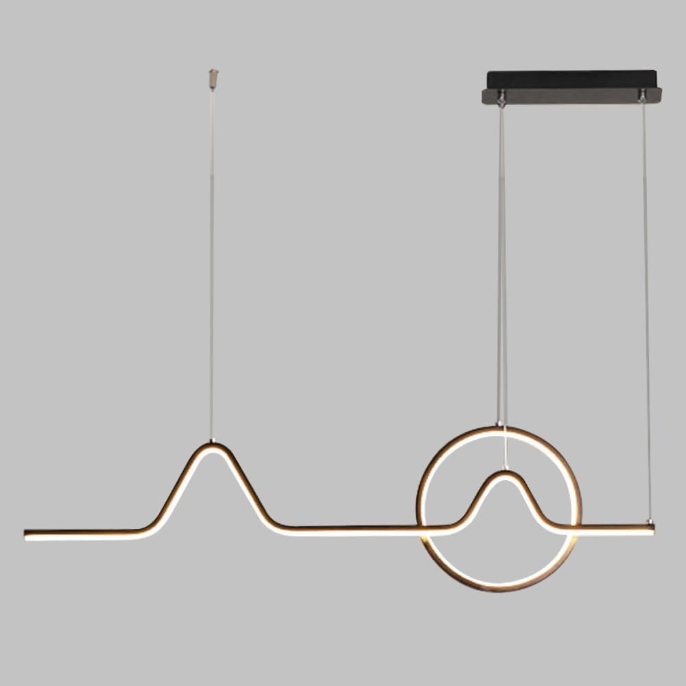 Vfdaswqq Black Lamp, 38W Led Linear Hanging Lights For Hallway Office Bedroom Bedside(Black)
