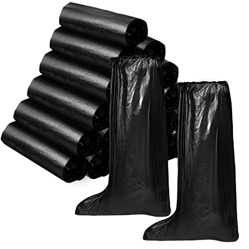 Haysandy Shoe Covers Disposable Non Slip Plastic Boot Covers Long Waterproof Shoes Covers Safety Boot Shoe Covers 21.6 Inch Tall Shoe Coverings for Men Women Rainy Day Use(Black,120 Pcs)