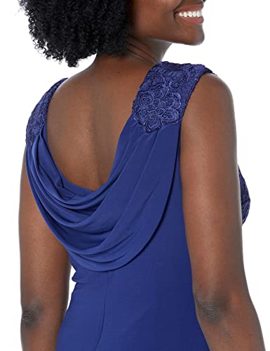 Image of Alex Evenings Women's Long Cowl Back Mother of The Bride Dress, Formal Event, Wedding Guest Gown (Petite and Regular Sizes)