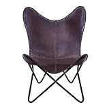 Fabriquée en cuir véritable, cette housse de chaise rétro papillon est durable et conçue pour durer. Les quatre coins de la chaise sont également recouverts de cuir véritable