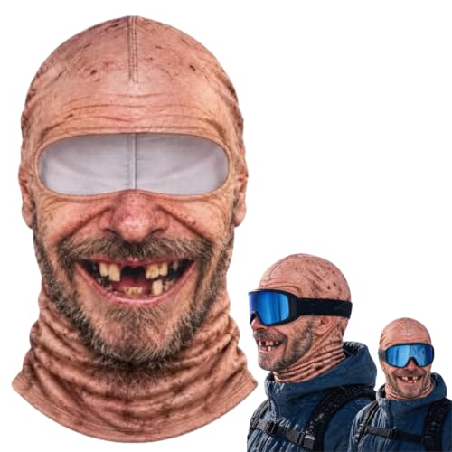 Funny Old Man Ski Mask Balaclava, Realistic Full Face Cover for Men Women - image 1