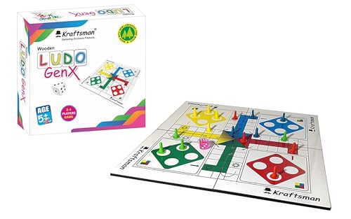 Image of Braintastic Ludo Board Game for Kids Adults Family Interesting Mind Game for Home Travel Super Fun to Play 2-4 Players Age 8+ Years (Portable Ludo)