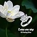 SOULMEET Flower Lotus Locket Urn Ring That Holds Loved Ones Ashes Vintage New Beginning Lotus Ashes Ring Keepsake Memorial Jewelry Cremation Rings for women Size 8
