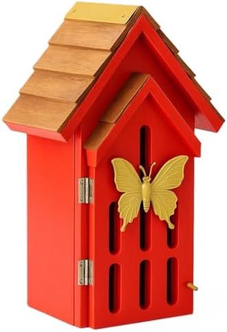 Shingle Roof Butterfly House for Outdoor, Insect House, Vintage S...
