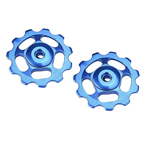 Image of 2Pcs Mountain Bike Cycling 11T Jockey Wheel Rear Derailleur Pulley Blue | Cycling | Bicycle Components Parts | Derailleurs (Rear) |