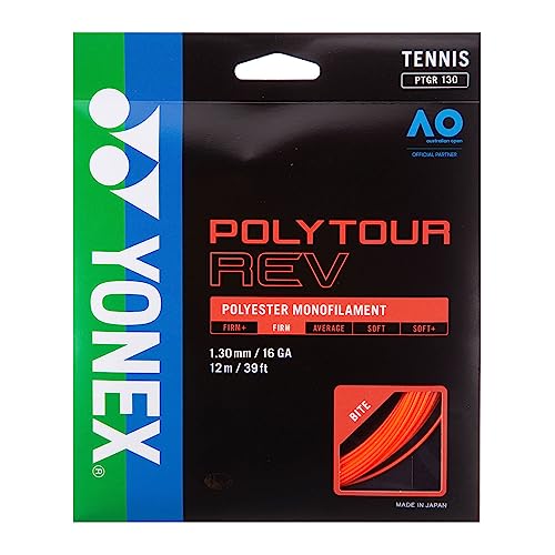 Corda Raquete Tênis Poly Tour Rev 16 1.30mm Set Laranja MPOWER