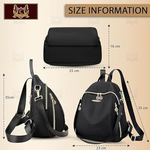 Image of Backpack Bags for Women /Girls Stylish Shoulder Sling Handbag Purse Office Travel College Daily-Use Convertible 13 Inch Laptop Backpacks Corporate - Pack of 1