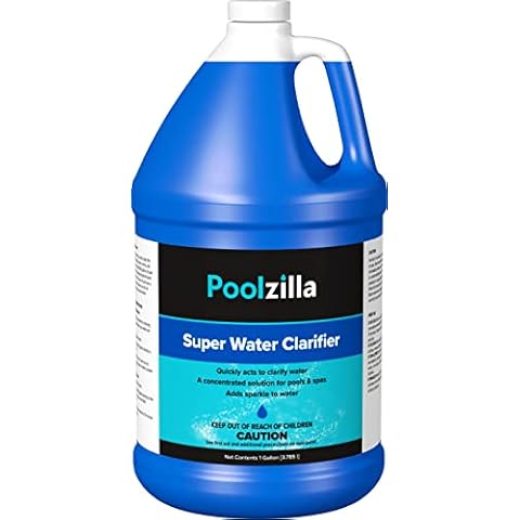 Poolzilla 1 Gallon Bottle of Super Water Clarifier, Concentrated Solution for Pools and Spas, Adds Sparkle Cover