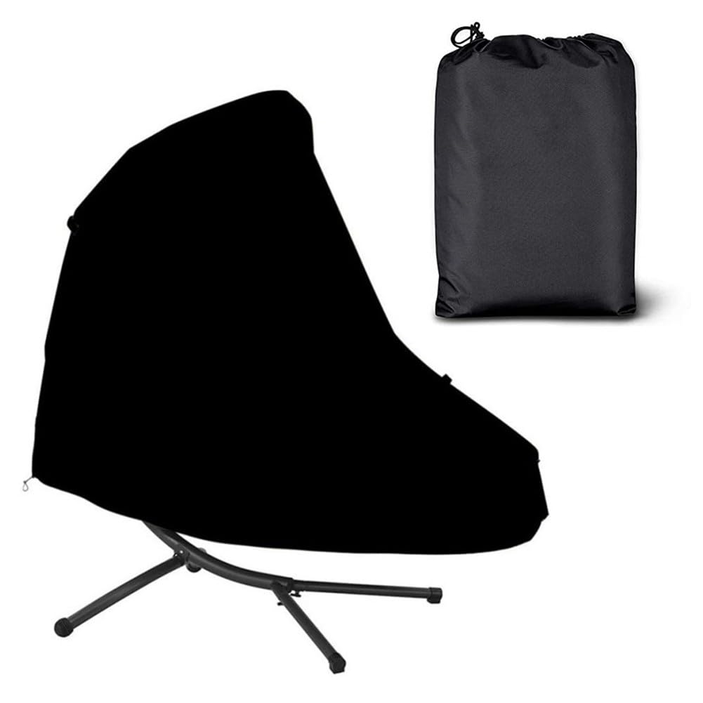 wasserdichte Abdeckung für Hängeliege 420D Oxford-Gewebe mit verstellbaren Riemen, Winddicht für Gartenmöbelschutz, 185 x 117 x 198 cm
