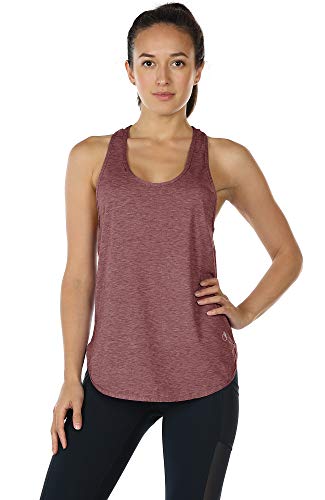 icyzone Women's Racerback Workout Athletic Running Tank Tops Loose Fit (Pack of 2)2
