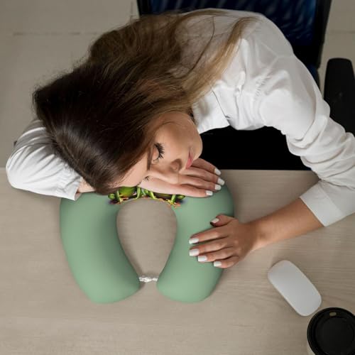 Almohada de viaje viscoelástica tamaño estándar negro miniatura 7