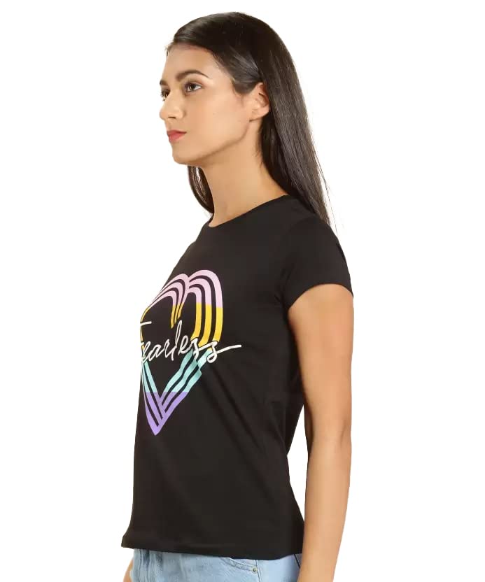 Image of Lyra Women's Cotton Regular Fit T-Shirt