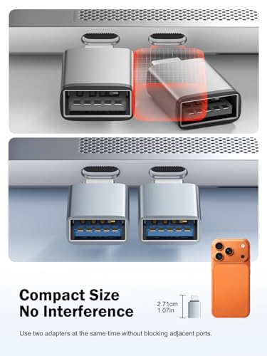Image of Lemorele High Speed Active USB to Type C Connector - Premium USB C to A Fale OTG Connector for Fast Charging and Data Sync, Compatible with Laptops, Tablets, and Smartphones