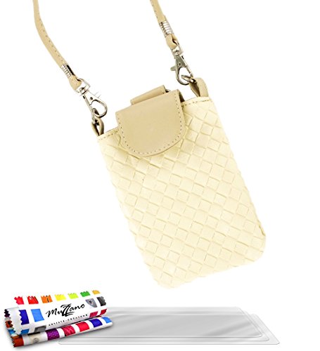 Pochette HTC ONE S [CityPoche Premium] [Beige] de MUZZANO + 3 Films de protection écran 