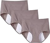 3 Pezzi Mutandine Mestruali A Tenuta Stagna A Vita Alta, Cotone Dopo Il Parto Slip Mutande Assorbenti Donna Ciclo, Slip Post Parto Intimo Periodico Protettive Mestruazioni B,4XL