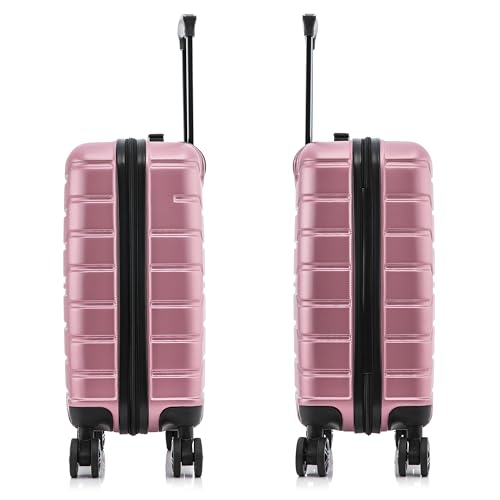 Image of InUSA TREND 20-Inch Carry-On Hardside Spinner Luggage Lightweight Rose Gold